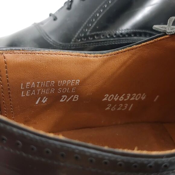 Bostonian Classics Black Leather Wingtip  Seess Shoes Lace-up Loafers Size 14D/B main image 11